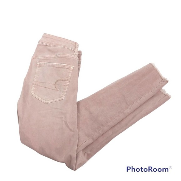 American Eagle Outfitters jeggings crop in pale pink size 2 - Picture 5 of 8